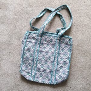 Medium Size Green/Gray Flower Bag