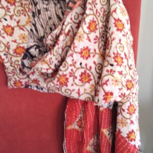 Kantha reversible shawl scarf n7