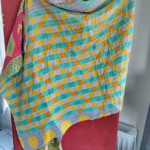 Kantha reversible shawl scarf n8